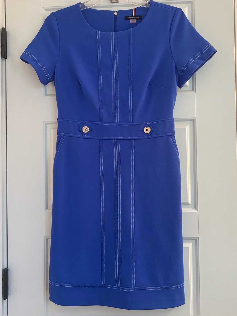 Tommy Hilfiger Royal Blue Short Sleeve Sheath Dress